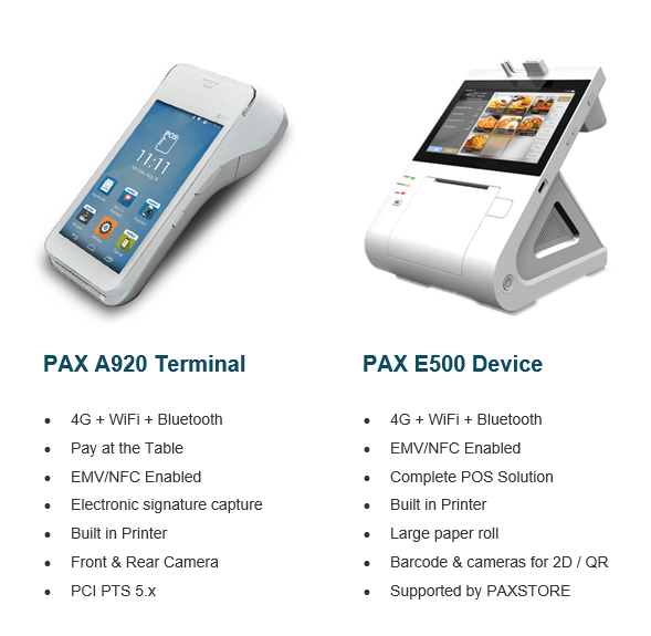 PAX E600 Integrated Terminal